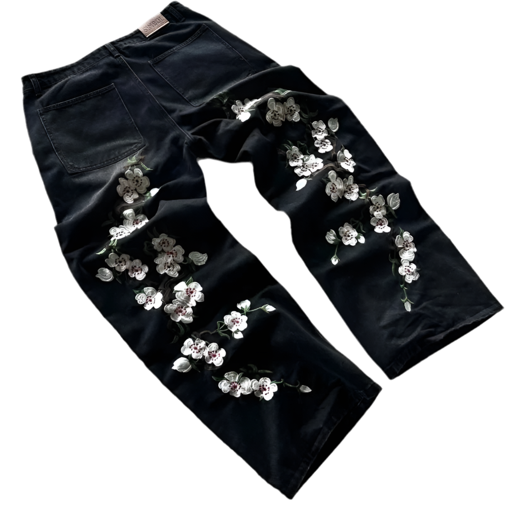 CHERRY BLOSSOM BAGGY JEANS