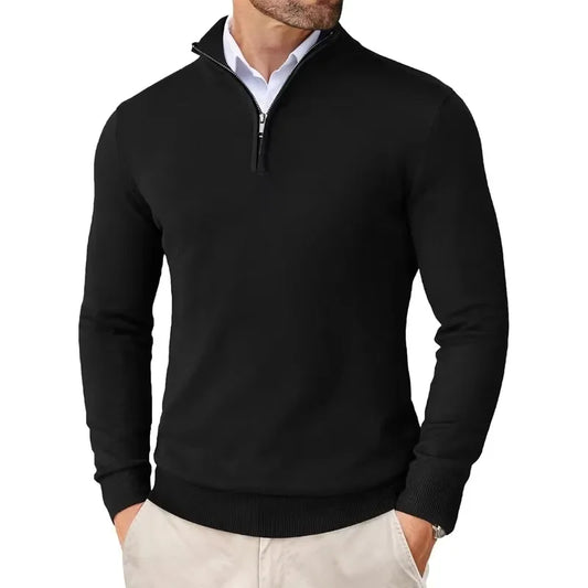 QUARTER ZIP SWEATER